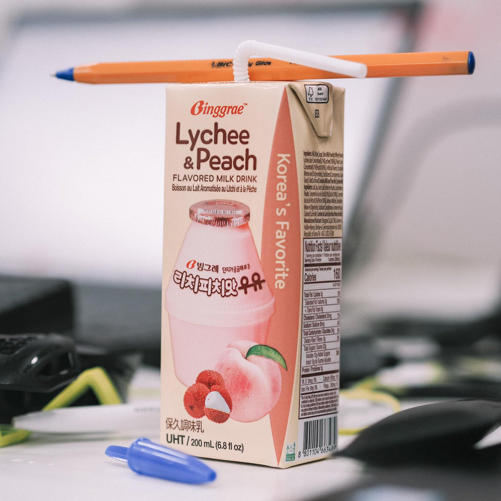 Worker-san's review: Binggrae Lychee and Peach Milk