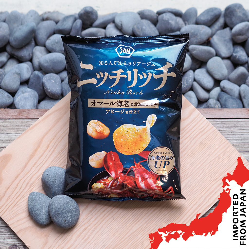 Koikeya Potato Chips Niche Rich Shrimp & Hokkaido Scallop Ajillo  - 75g